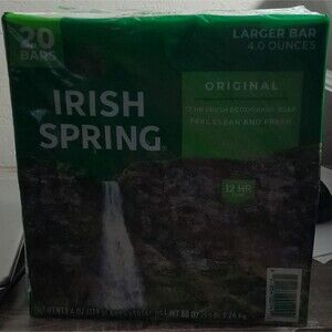 Irish Spring Original Scent Deodorant Soap Bars 20 x 4oz Paraben Free